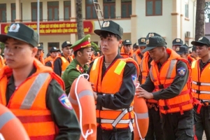 Đắk Lắk: Phòng Cảnh sát cơ động lên đường hỗ trợ phòng, chống bão số 13