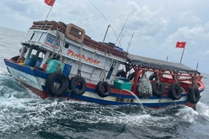 Phát hiện, bắt giữ một phương tiện tàu vận chuyển trái phép khoảng 30.000 lít dầu D.O
