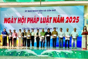 TP. HCM: Tổ chức hoạt động hưởng ứng Ngày Pháp luật Việt Nam tại xã Cần Giờ
