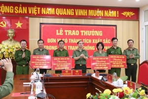Công an Hà Tĩnh trao thưởng các đơn vị có thành tích xuất sắc trong đấu tranh chống tội phạm