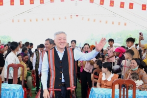 Phó Thủ tướng Thường trực Nguyễn Hòa Bình dự Ngày hội Đại đoàn kết toàn dân tộc tại Quảng Ngãi