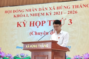 Xã Hùng Thắng tổ chức Kỳ họp chuyên đề điều chỉnh dự toán ngân sách năm 2025