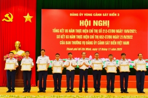 Vùng Cảnh sát biển 3 xây dựng Đảng bộ vững mạnh, hoàn thành xuất sắc nhiệm vụ