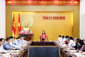 Thường trực Tỉnh ủy Ninh Bình làm việc với Văn phòng Tỉnh ủy