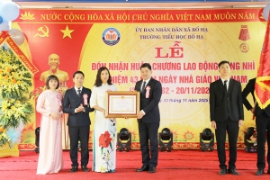 Bắc Ninh: Bí thư Tỉnh ủy Nguyễn Hồng Thái dự Lễ đón nhận Huân chương Lao động hạng Nhì tại Trường Tiểu học Bố Hạ