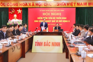 Bắc Ninh: Tháo gỡ vướng mắc, đẩy nhanh tiến độ dự án hạ tầng Khu công nghiệp Quế Võ mở rộng 2