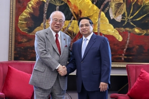 Thủ tướng Phạm Minh Chính tiếp Cố vấn đặc biệt Liên minh Nghị sĩ Hữu nghị Nhật – Việt