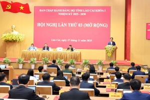 Khai mạc Hội nghị Ban Chấp hành Đảng bộ tỉnh Lào Cai lần thứ 3 (mở rộng), nhiệm kỳ 2025 – 2030