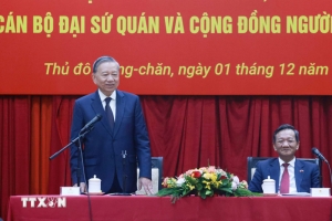 Tổng Bí thư đánh giá cao vai trò cầu nối hữu nghị của cộng đồng người Việt tại Lào