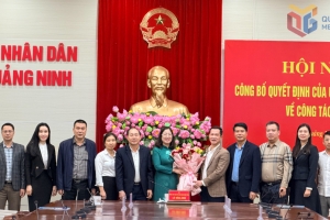 Công bố quyết định của UBND tỉnh Quảng Ninh về công tác cán bộ Sở Tư pháp