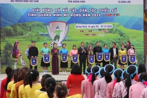 Giải bóng đá nữ các dân tộc thiểu số Quảng Ninh mở rộng 2025: Nơi sắc màu văn hóa tỏa sáng trên sân cỏ