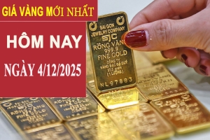 Giá vàng hôm nay 4/12: Vàng thế giới biến động nhẹ, trong nước đi ngang