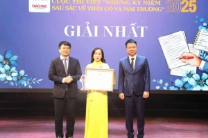 Gần 90.000 tác phẩm tranh giải cuộc thi viết về thầy cô và mái trường năm 2025