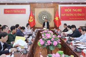 Ban Thường vụ Tỉnh ủy Thanh Hóa đánh giá toàn diện tình hình thực hiện nhiệm vụ năm 2025