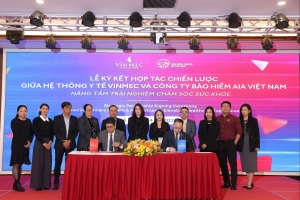 AIA Viet Nam và Vinmec hợp tác chiến lược mở rộng hệ sinh thái chăm sóc sức khỏe cao cấp