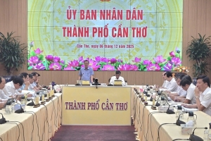 Cần Thơ đánh giá tăng trưởng 2025 và đặt mục tiêu GRDP 10-10,5% năm 2026