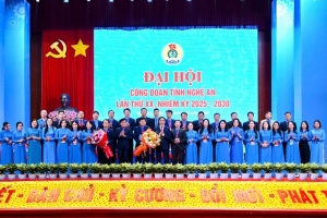 Ông Kha Văn Tám tái đắc cử Chủ tịch Liên đoàn Lao động tỉnh Nghệ An