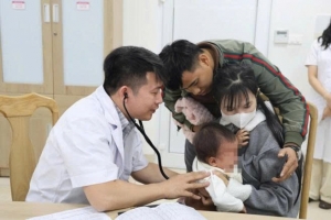 Hơn 300 trẻ tại Phú Thọ được thăm khám sàng lọc tim bẩm sinh miễn phí tại Bệnh viện Sản Nhi