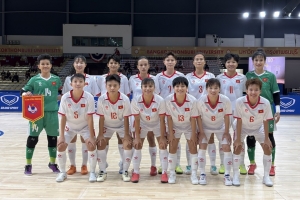 Đội tuyển Futsal nữ Việt Nam nhất bảng B, tiến thẳng vào bán kết SEA Games 33