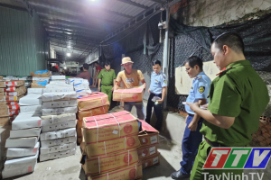 Tây Ninh phát hiện 15 tấn sản phẩm động vật đông lạnh không rõ nguồn gốc xuất xứ