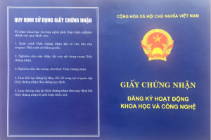 Thông báo mất Giấy chứng nhận đăng ký hoạt động khoa học và công nghệ