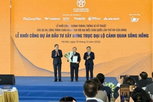 Chủ tịch Quốc hội dự Lễ khởi công Trục Đại lộ Cảnh quan sông Hồng của Thủ đô