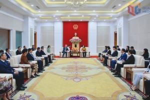 Quảng Ninh: Phó Bí thư Thường trực Tỉnh ủy tiếp Bộ trưởng Bộ Ngoại giao Lào