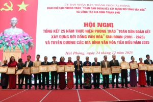 Hải Phòng: Biểu dương 114 “Gia đình văn hóa tiêu biểu thành phố”