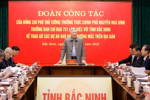 Phó Thủ tướng Thường trực Chính phủ Nguyễn Hòa Bình chỉ đạo tháo gỡ khó khăn, vướng mắc các dự án tại Bắc Ninh