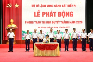 Bộ Tư lệnh Vùng Cảnh sát biển 4 quyết tâm thi đua hoàn thành thắng lợi nhiệm vụ năm 2026