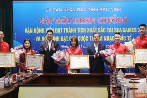 Bắc Ninh: Khen thưởng vận động viên đạt thành tích xuất sắc và học sinh đạt giải Cuộc thi âm nhạc quốc tế
