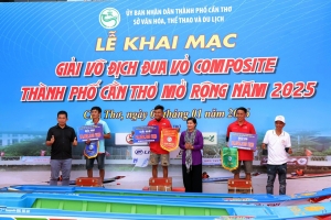 142 vận động viên tranh tài Giải vô địch đua vỏ composite TP. Cần Thơ mở rộng năm 2025