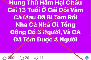 Cà Mau: Người dân không lan truyền thông tin chưa kiểm chứng vụ nữ sinh lớp 7 bị sát hại
