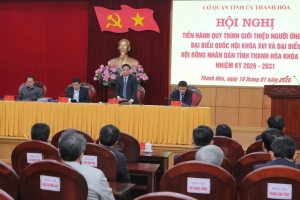 Giới thiệu đồng chí Nguyễn Doãn Anh, Bí thư Tỉnh ủy Thanh Hóa ứng cử đại biểu Quốc hội khóa XVI