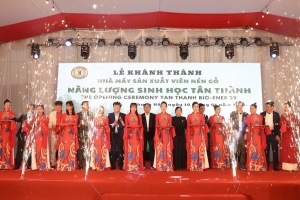 Thanh Hóa: Khánh thành Nhà máy sản xuất viên nén gỗ năng lượng sinh học Tân Thành