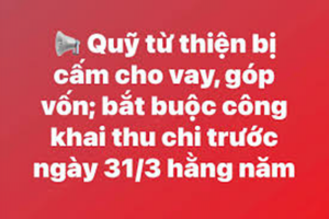 Siết chặt quản lý quỹ xã hội và từ thiện bằng các quy định tài chính nghiêm ngặt