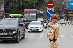 Công an Hà Nội thông báo phân luồng giao thông phục vụ Đại hội XIV của Đảng