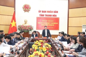 UBND tỉnh Thanh Hóa họp báo thông tin tình hình kinh tế - xã hội năm 2025