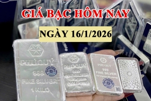 Giá bạc hôm nay 16/1: Đồng loạt giảm, bạc thế giới lùi về 88,17 USD/ounce