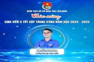 Lâm Đồng: Một sinh viên đạt danh hiệu “Sinh viên 5 tốt” cấp Trung ương
