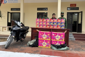Quảng Ninh: Bắt giữ đối tượng vận chuyển trái phép 67kg pháo hoa nổ qua biên giới
