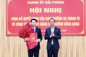 Đồng chí Nguyễn Văn Tuấn, Phó Trưởng Ban Tổ chức Thành ủy Hải Phòng giữ chức vụ Bí thư Đảng ủy phường Hồng Bàng