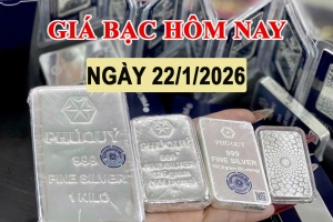 Giá bạc hôm nay 22/1: Tiếp tục nối đà tăng mạnh