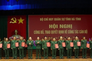 Hà Tĩnh: Bổ nhiệm 137 phó chỉ huy trưởng, chính trị viên phó quân sự cấp xã