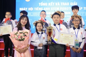 82 trường tiểu học được vinh danh tại Ngày hội tiếng Anh STEM Robotics Hà Nội