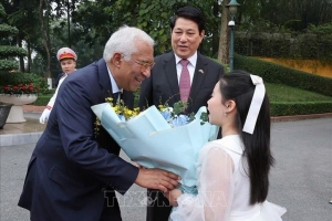 Chủ tịch nước Lương Cường chủ trì Lễ đón Chủ tịch Hội đồng châu Âu