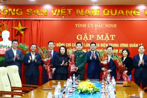 Tỉnh ủy Bắc Ninh gặp mặt cán bộ lãnh đạo diện Trung ương quản lý chuyển công tác, nghỉ hưu năm 2025
