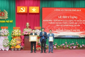 Huế: Truy tặng danh hiệu “Anh hùng lực lượng vũ trang nhân dân” cho liệt sĩ Đỗ Ngọc Huyền