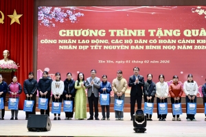 Tết ấm áp với công nhân, người lao động có hoàn cảnh khó khăn ở Bắc Ninh