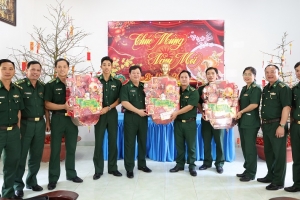 Ban Chỉ huy Bộ đội Biên phòng tỉnh An Giang chúc Tết, tặng quà các Đồn Biên phòng và địa phương biên giới